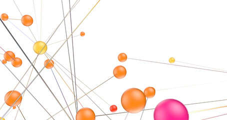 Abstract 3d render, network concept, background