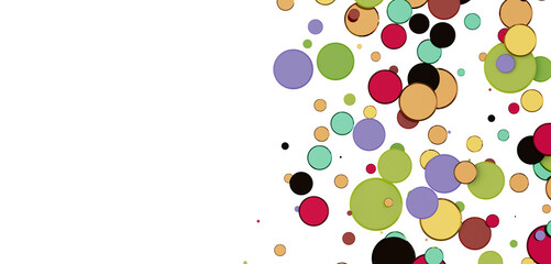 Confetti, paper triangle on the floor, fancy, colorful, celebration party