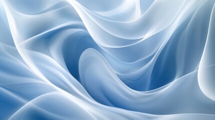 Obraz premium Abstract Blue Waves Flowing Smoothly Seamless
