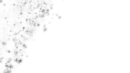 Winter Flurry: Mesmeric 3D Illustration Depicting Descending Festive Snowflakes