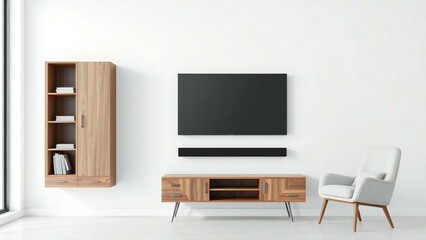 modern living room with tv