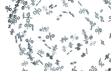 Obraz premium 3d Sales icons floating in the air 3D rendering