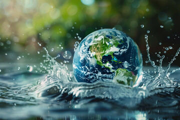 Greeting card with holiday composition for world environment day