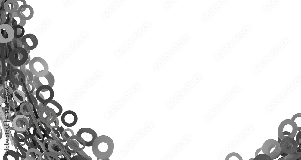 Poster 3d Sales icons floating in the air 3D rendering