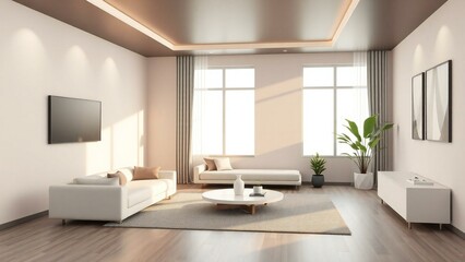 modern living room with sofa