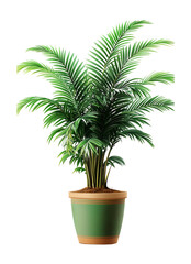 Obraz premium A palm tree in a tub of a house plant in a planter on transparency background PNG ,