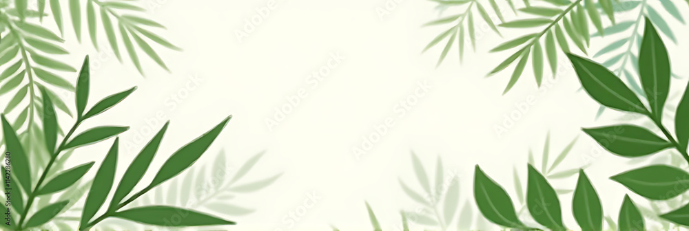Poster soft delicate tropical foliage with abstract leaf patterns ideal for design backgrounds and decorati