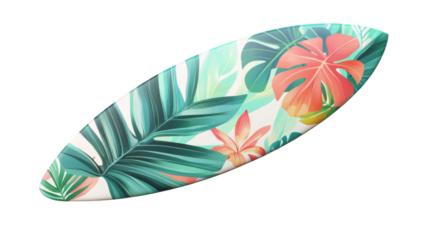 Surfboard, transparent background