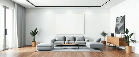modern living room with furniture