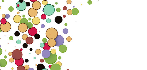 Confetti, paper triangle on the floor, fancy, colorful, celebration party