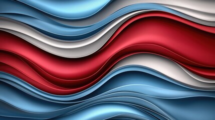 Dynamic flowing waves abstract art colorful design studio environment close-up view visual harmony