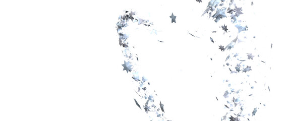Stardust Christmas Shower: Mesmerizing 3D Illustration Depicting Descending Holiday Star Particles
