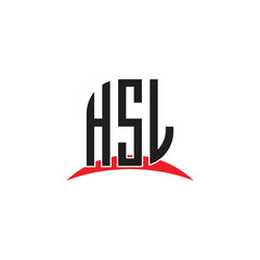 Fototapeta premium HSL letter logo design with white background in illustrator, vector logo modern alphabet font