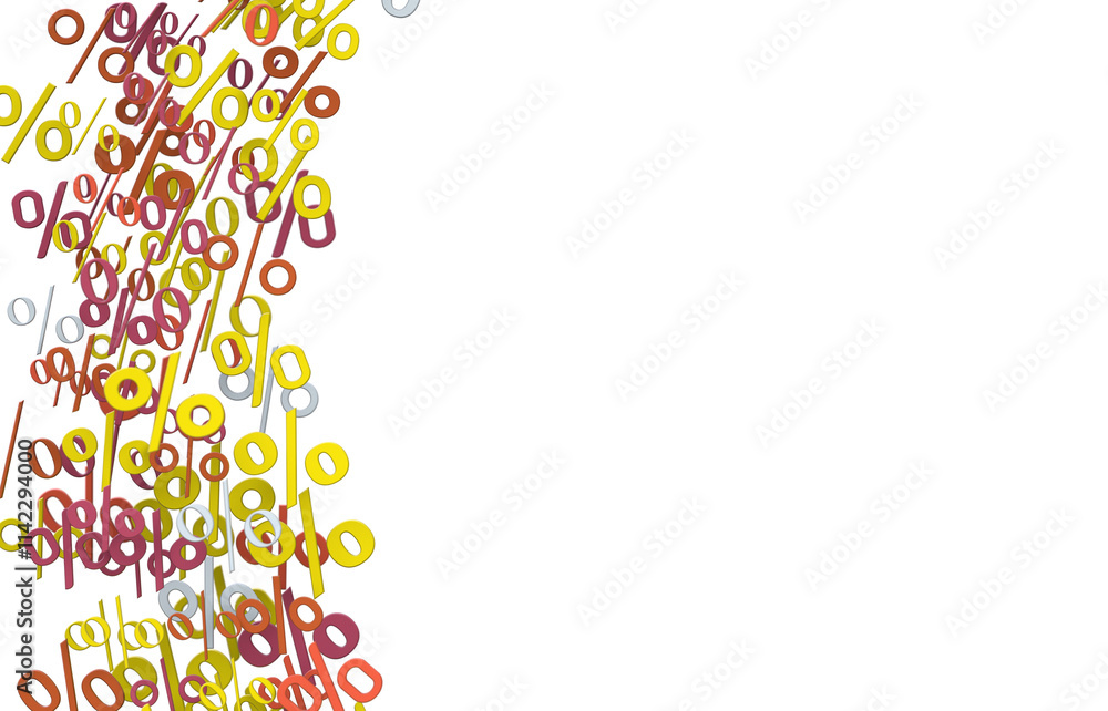 Poster 3d sales icons floating in the air 3d rendering