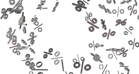 Blurred sale background. 3d transparent PNG