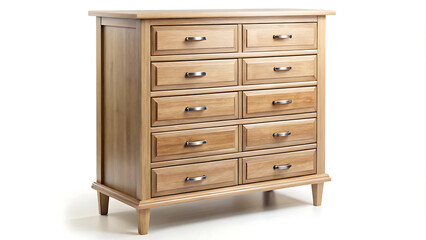 Chest of Drawers on a White Background