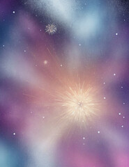 Fototapeta premium starry night sky - abstract light colorful background - Generative AI