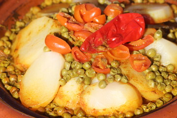 Tajine Close Up, Moroccan Traditional Food