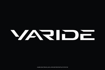 Abstract modern futuristic sans serif alphabet display font vector