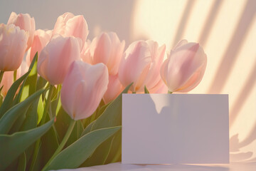 Soft Pink Tulips in Natural Light