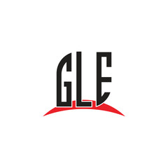 GLE  letter logo design with white background in illustrator, vector logo modern alphabet font