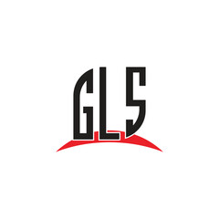 GLS  letter logo design with white background in illustrator, vector logo modern alphabet font