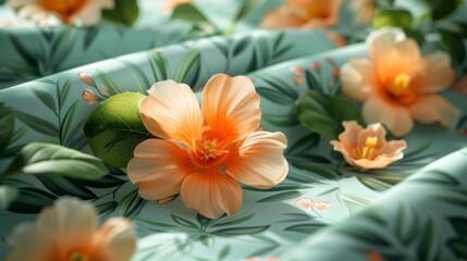 Fototapeta premium Elegant Floral Illustration in Watercolor
