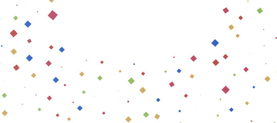  Colorful confetti on white background