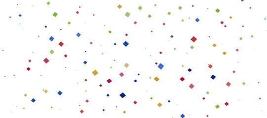  Colorful confetti on white background
