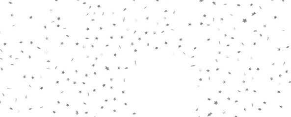 Silver star of confetti.