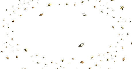 Falling Christmas Star Show: Mesmeric 3D Illustration Depicting Falling Holiday Stargazing Spectacle