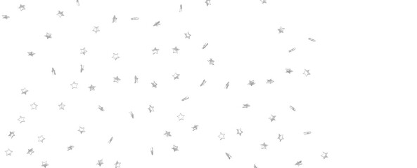 Silver star of confetti.