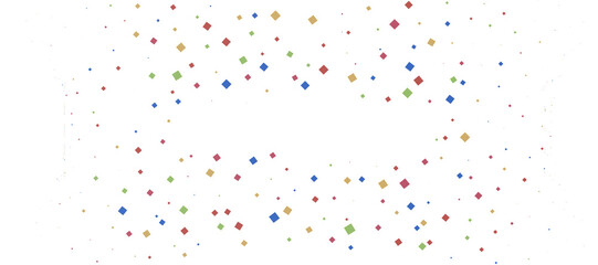  Colorful confetti on white background
