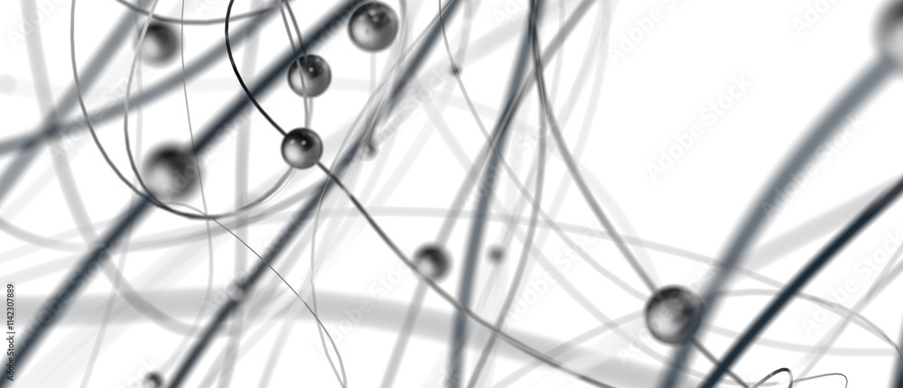 Aufkleber network shape. abstract 3d render