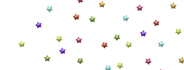 Celestial Cascades: 3D Illustration Conjures a Rainfall of Colorful Stars
