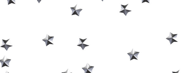 A Shower of Celestial Beauty: 3D Gold Stars Rain Illustration Bedazzles