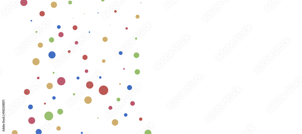 Poster multicolor confetti abstract background with a lot of falling pieces, isolated on a white background