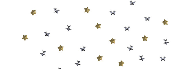 Radiant Showers: Immerse Yourself in a Spellbinding 3D Gold Stars Downpour