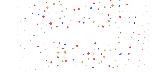  Colorful confetti on white background