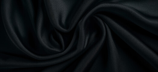 Black fabric background with a cross-sectional texture.