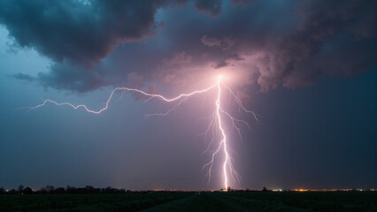 Lightning weather theme. Generative ai.