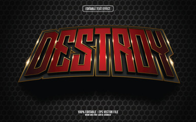 Destroy 3D editable text effect