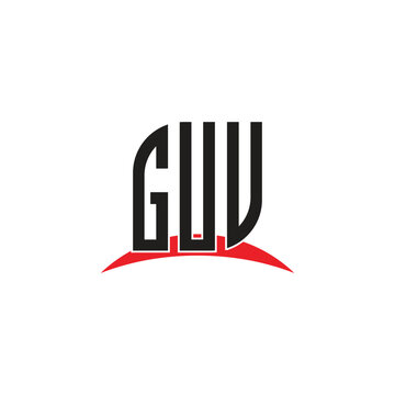 GUU letter logo design with white background in illustrator, vector logo modern alphabet font