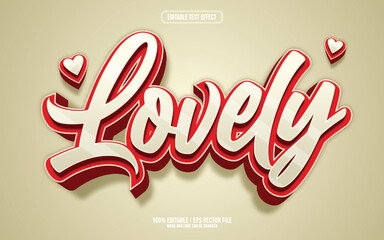 Lovely 3D editable text effect