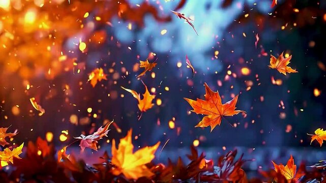 leaves  falling