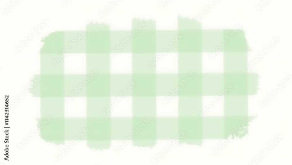 Poster a simple placemat features an isolated gingham pattern in soft pastel greens against a clean white b