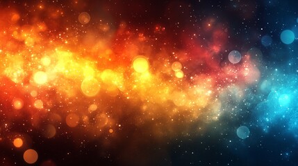 Cosmic Fire and Ice: Abstract particles Background 
