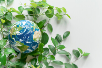 Greeting card with holiday composition for world environment day