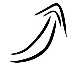 Arrow line sketch doodle with hand drawn style