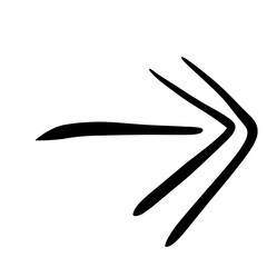 Arrow line sketch doodle with hand drawn style